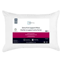 Mainstays Extra Firm Support Side Sleeper Machine Washable, Cotton Cover Bed Pillow