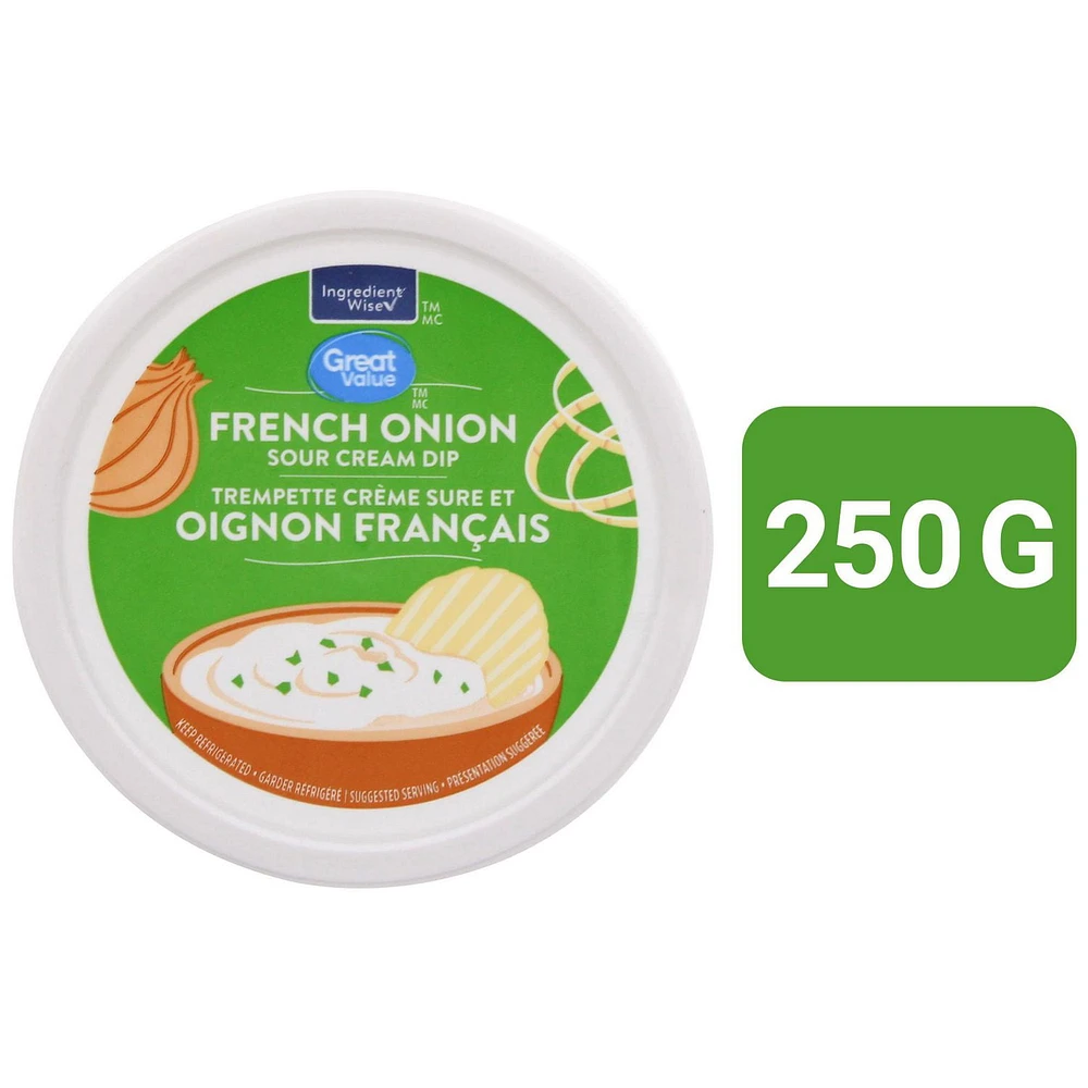 Great Value French Onion Sour Cream Dip, 250 g