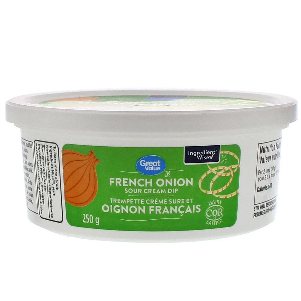 Great Value French Onion Sour Cream Dip, 250 g