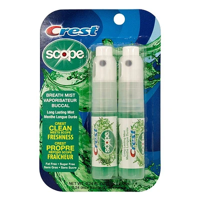 Crest Scope Original Breath Mist 7mL - 2pk, Crest Breath Mist
