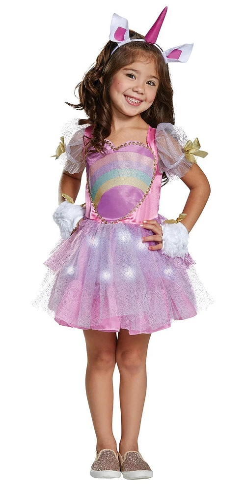 Disguise Light-Up Unicorn Classic Girls Costume Size 2X Small