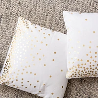 Fabstyles Holiday Lights Cotton Cushions Removable Cover Poly Filled Decorative Pillows