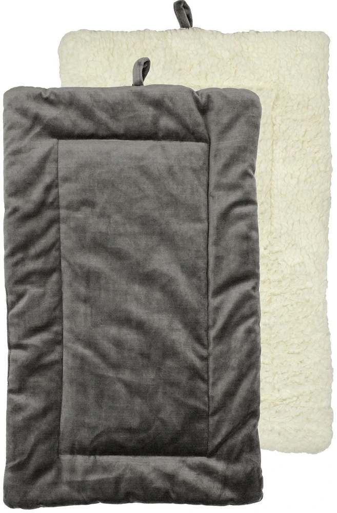 Charcoal Sherpa Bottom Pet Crate Mat, 21" x 12"