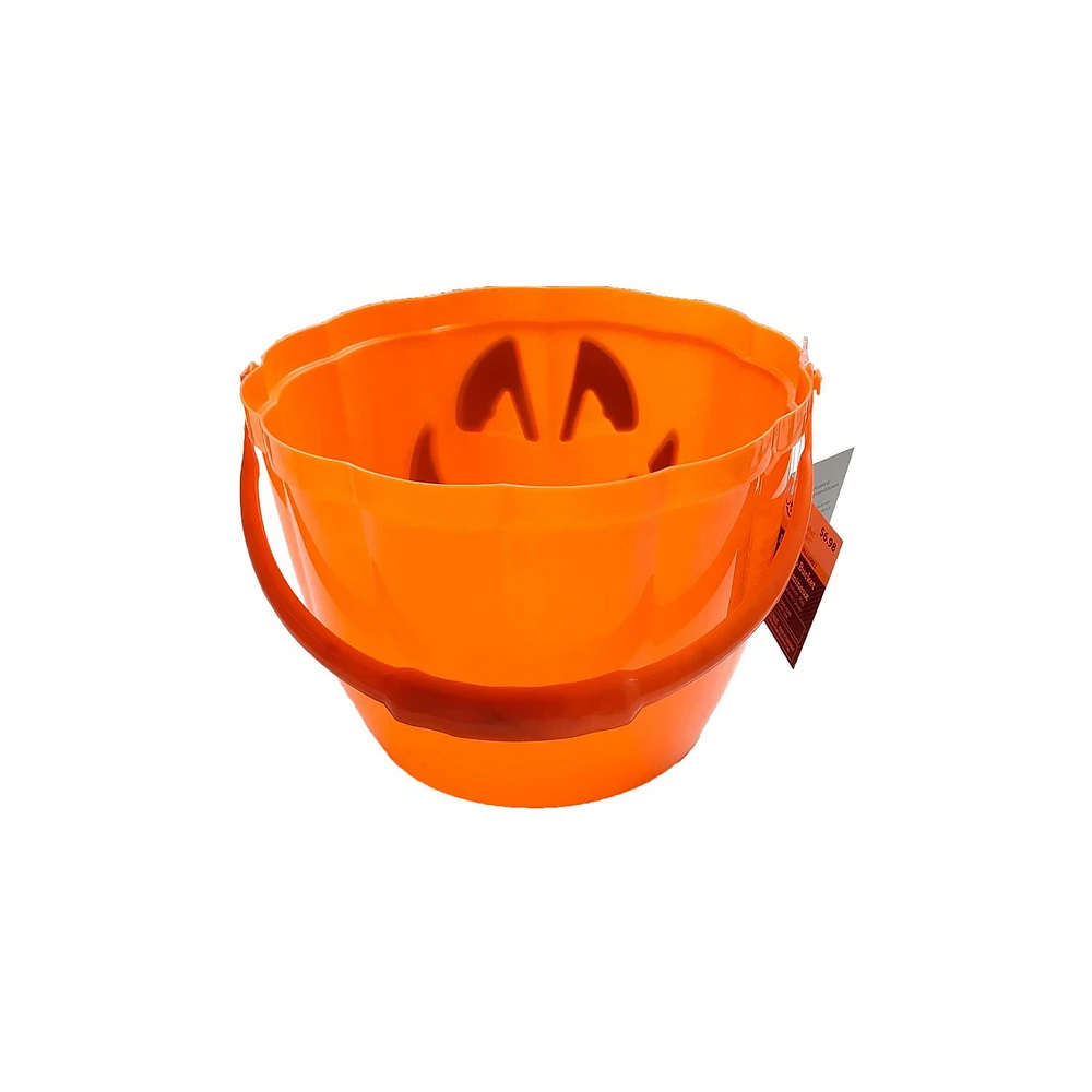 Façon de célébrer Orange Light up bucket pour Halloween Party Treat ou Trick