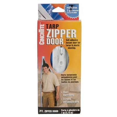 Peel 'N Stick Tarp Zipper Door