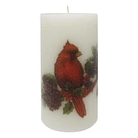 6" Cardinal Pillar Candle