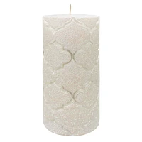 6" Glitter Pillar Candle