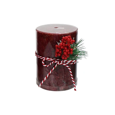 4" SUGARED CURRANT Pillar Candle