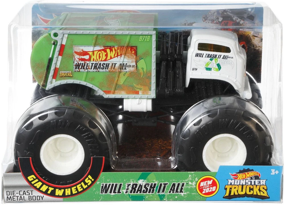 Hot Wheels Monster Trucks 1:24 Trash it All Vehicle