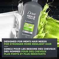 Dove Men Care Fresh and Clean + Conditioner with caffeine and menthol<br> 2 in 1 Shampoo and Conditioner, 950ml Shampoo+Conditioner