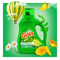 Gain + Aroma Boost Liquid Laundry Detergent, Original Scent, HE Compatible, 2.6L