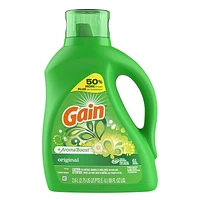 Gain + Aroma Boost Liquid Laundry Detergent, Original Scent, HE Compatible, 2.6L