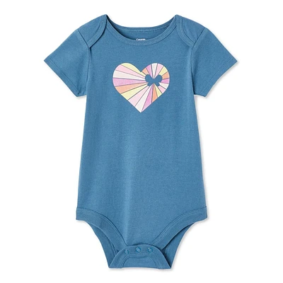 George Baby Girls' Short Sleeve Bodysuit, Sizes 0-24 months