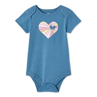 George Baby Girls' Short Sleeve Bodysuit, Sizes 0-24 months