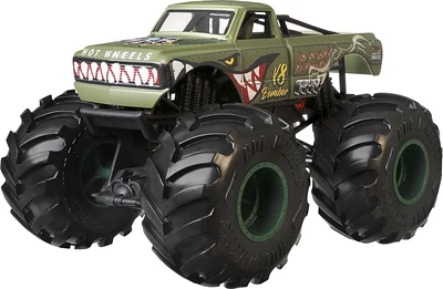 Véhicule V8 Bomber Green Hot Wheels Monster Trucks à l’échelle 1:24