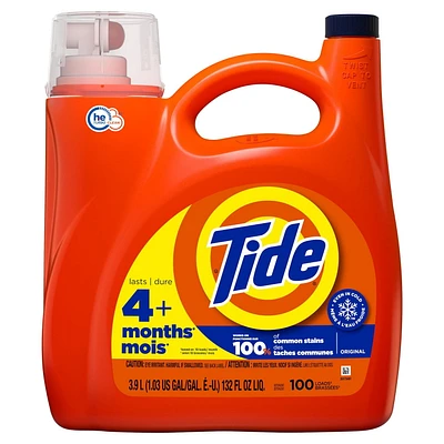 Tide Liquid Laundry Detergent, Original Scent, 3.9L