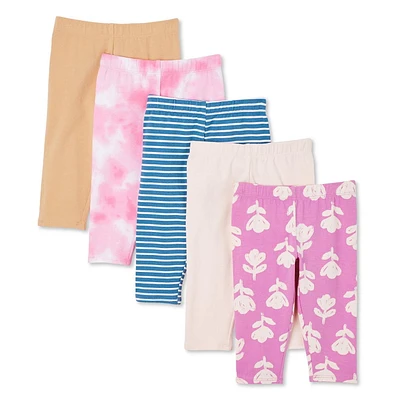 Lot de 5 leggings George pour petites filles Tailles 2T-5T