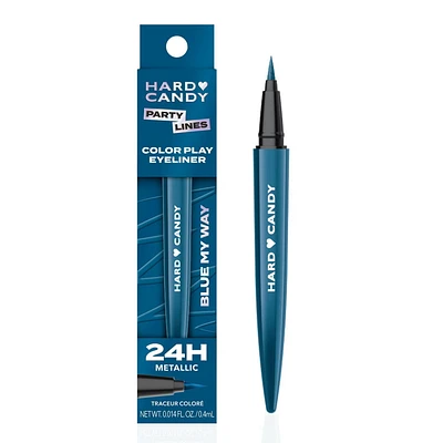 Hard Candy Color Liquid Eyeliner w Lash Boost Serum, Métallique Metallic, 4,14 ml