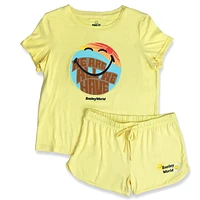 SmileyWorld® Ladies' 2-Piece Pajama Short Set