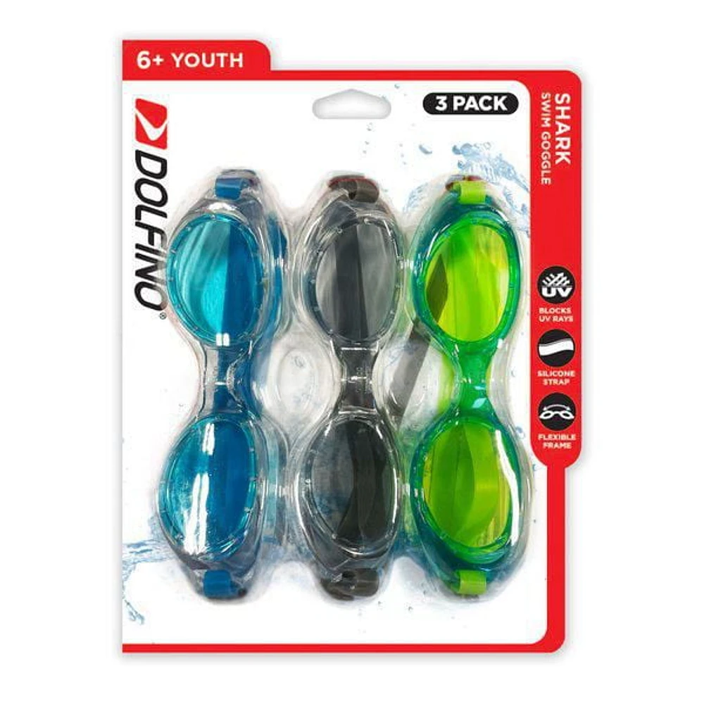 Youth Dolfino 3-Pack Swim Goggle