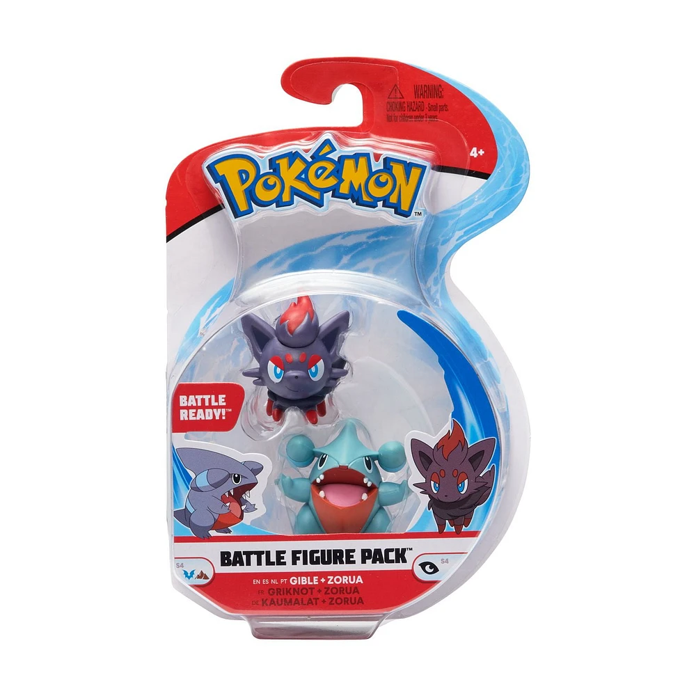 Pokémon Battle Figure 2 Pack - Gible & Zorua