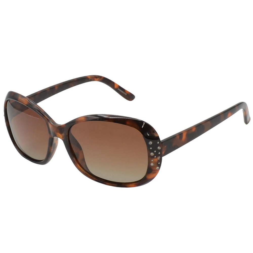 Time and Tru Womens Tort Oval Sunglasses