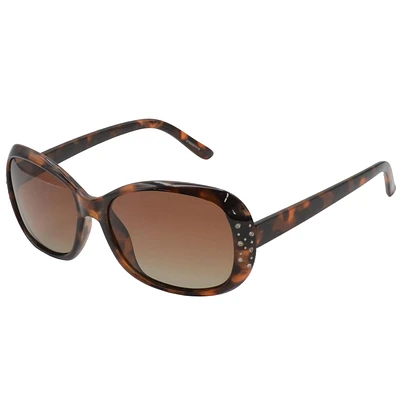 Time and Tru Womens Tort Oval Sunglasses