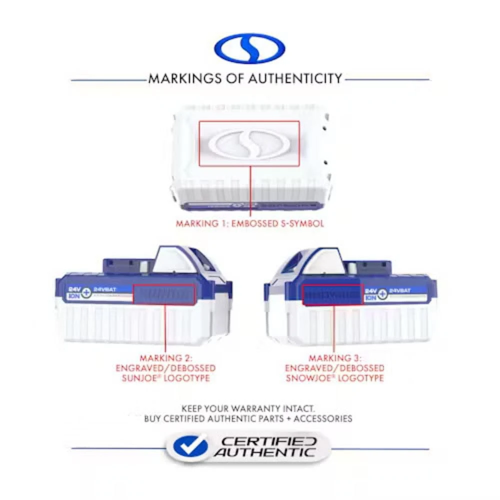 Snow Joe + Sun Joe Universal IONMAX 24-Volt 4.0-Ah Lithium-ION Battery