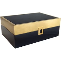 Mele and Co Madison Burke London Lacquer Jewelry Box in Black