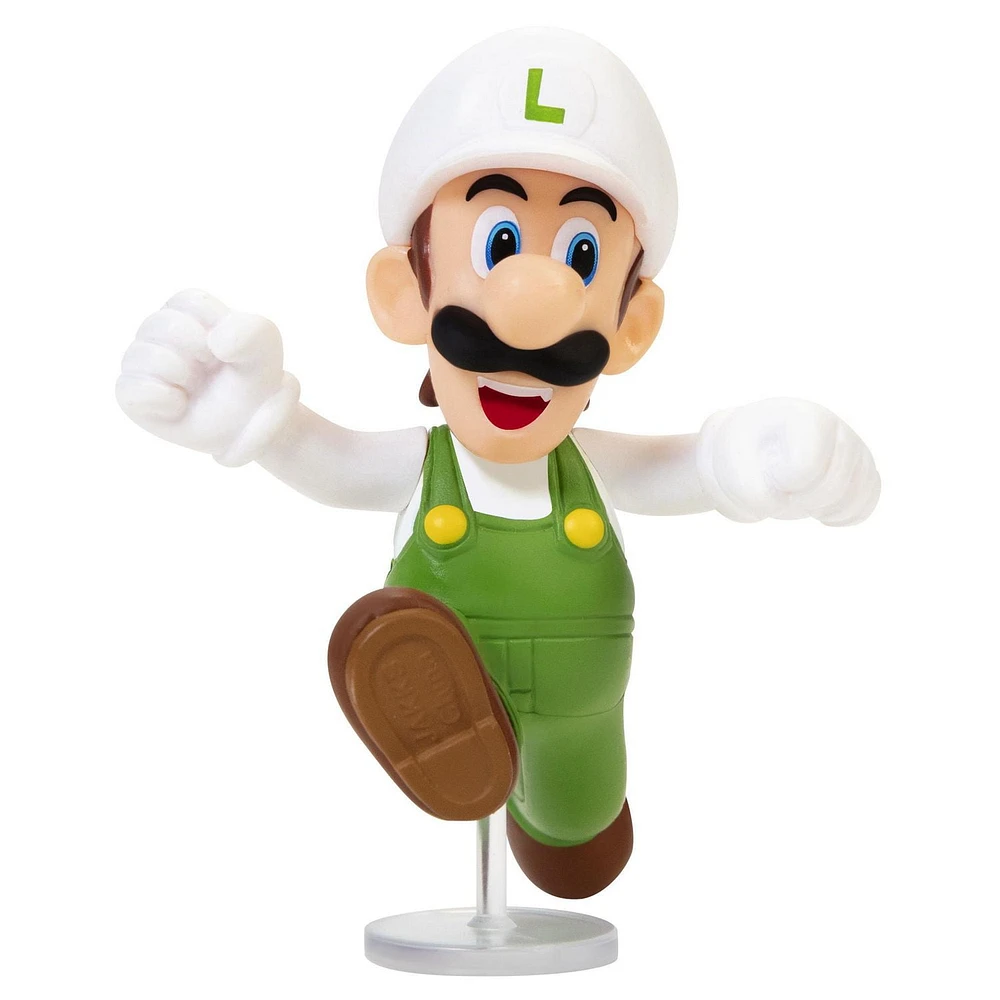 World of Nintendo 2.5" Figure - Fire Running Luigi