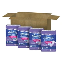Serviettes d’incontinence et de post-partum Always Discreet, longues, degré d’absorption abondant, pour femmes, 156 serviettes