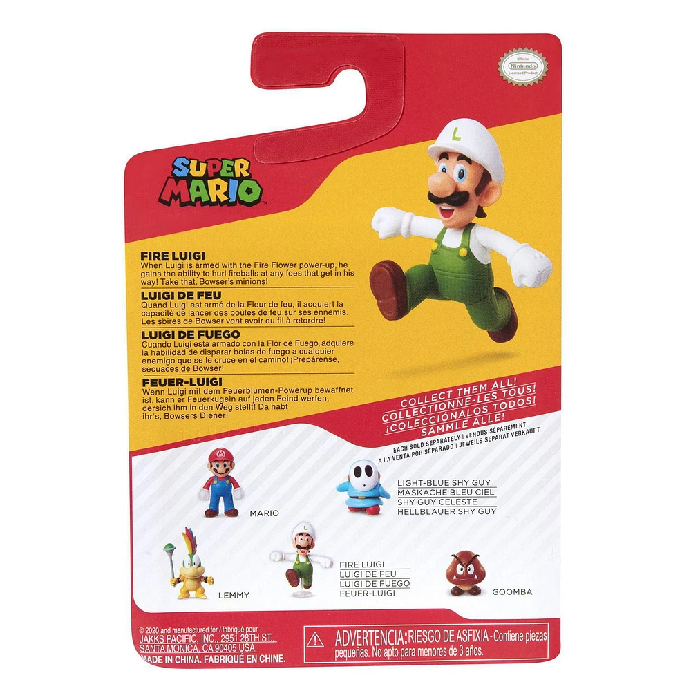 World of Nintendo 2.5" Figure - Fire Running Luigi