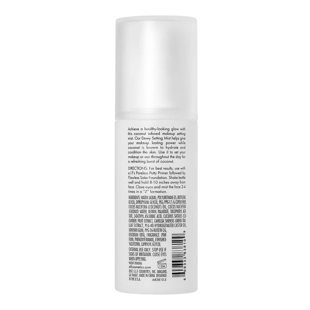 e.l.f. cosmetics Dewy Coconut Setting Mist, Micro-Fine Setting Mist, 80ml