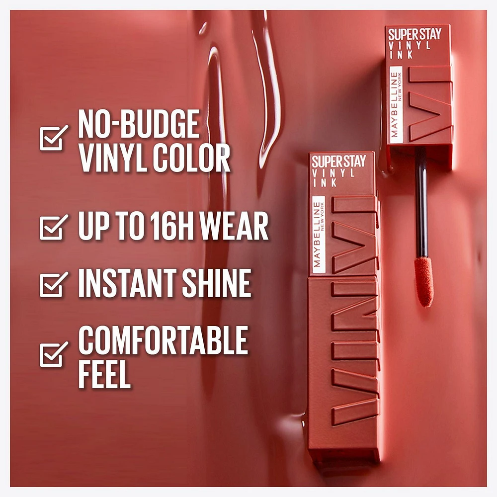 Maybelline rouge à lèvres liquide SuperStay Vinyl Ink rouge à lèvres à couleur vinyle intense
