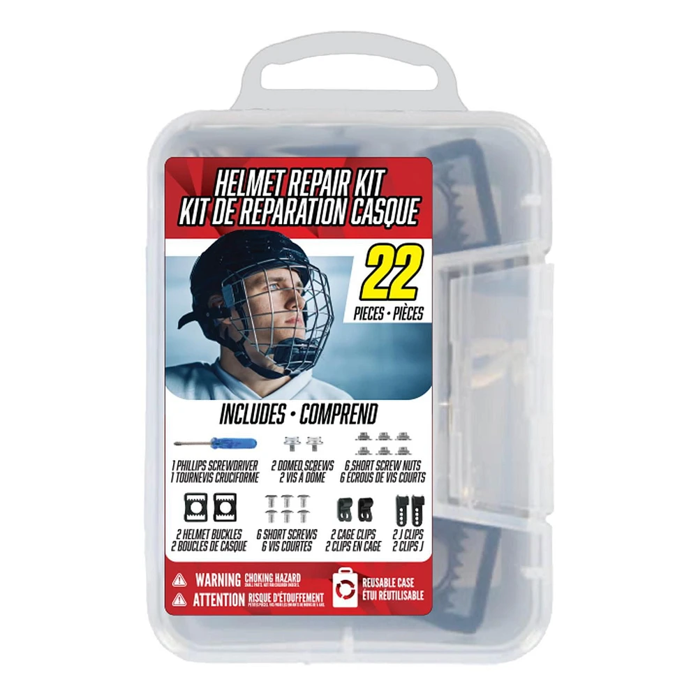 Hockey Helmet Repair Kit, 22 piece kit