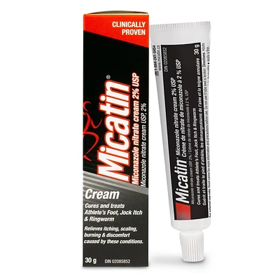 MicatinMD Crème à 2 % Miconzole nitrate USP pour le pied d'athlète, 30 g La guérison du pied d'athlète, des démangeaison