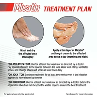MicatinMD Crème à 2 % Miconzole nitrate USP pour le pied d'athlète, 30 g La guérison du pied d'athlète, des démangeaison