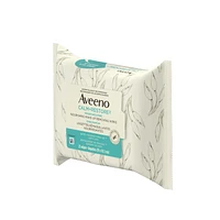 Aveeno Calm + Restore Nourishing Make-Up Removing Wipes - Eye Makeup Remover, Sensitive Skin Care - Frangrance Free, 25 Count