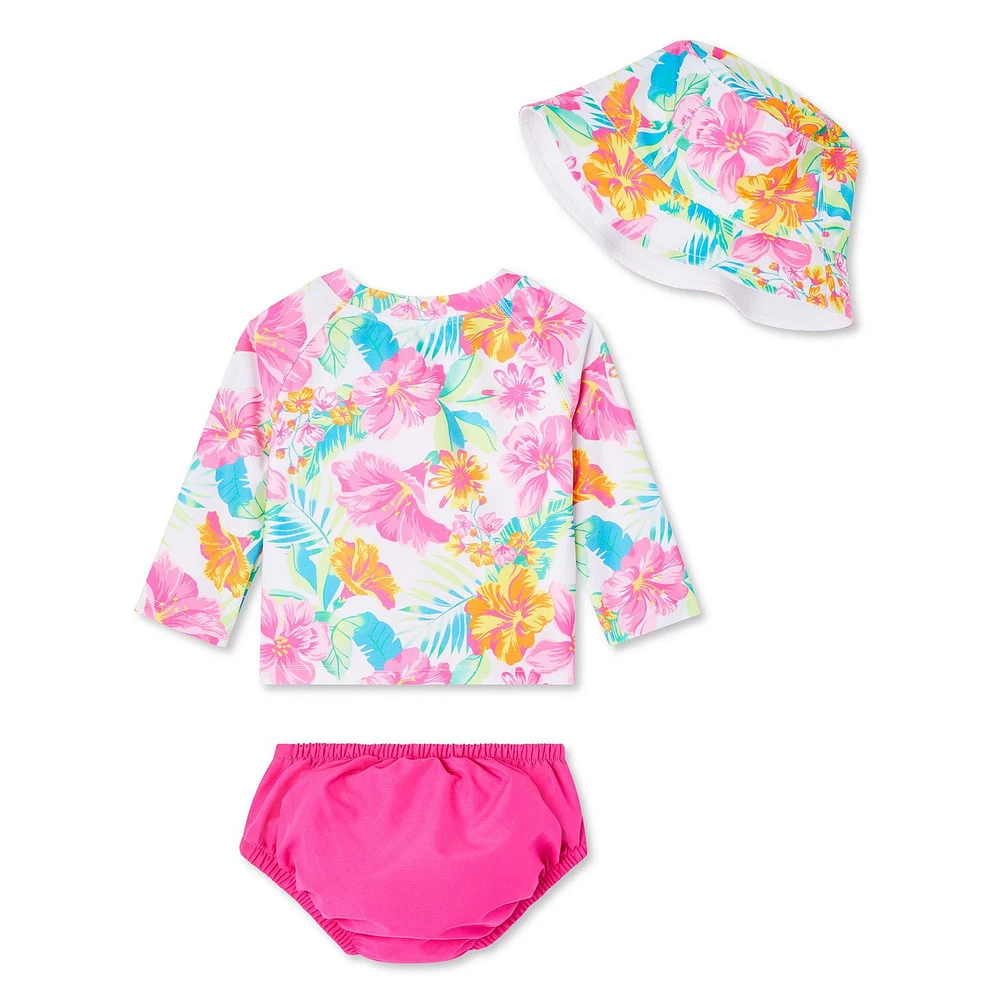 Ensemble 3 pièces avec couche de bain George pour bébés filles