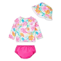 Ensemble 3 pièces avec couche de bain George pour bébés filles