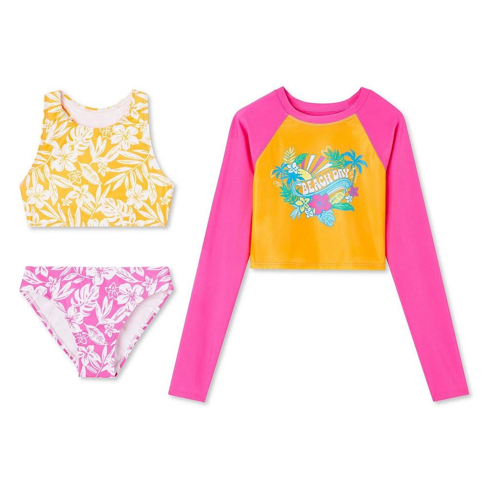 George Girls' Rash Guard 3-Piece Set