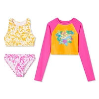 George Girls' Rash Guard 3-Piece Set