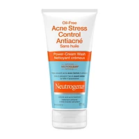 Neutrogena Oil-Free Acne Stress Control Power-Cream Wash, Green Tea, Cucumber, Acne Treatment, Soft Skin, Clear Skin, 177 mL