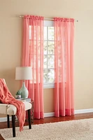 MAINSTAYS Marjorie Solid Voile Curtain Panel