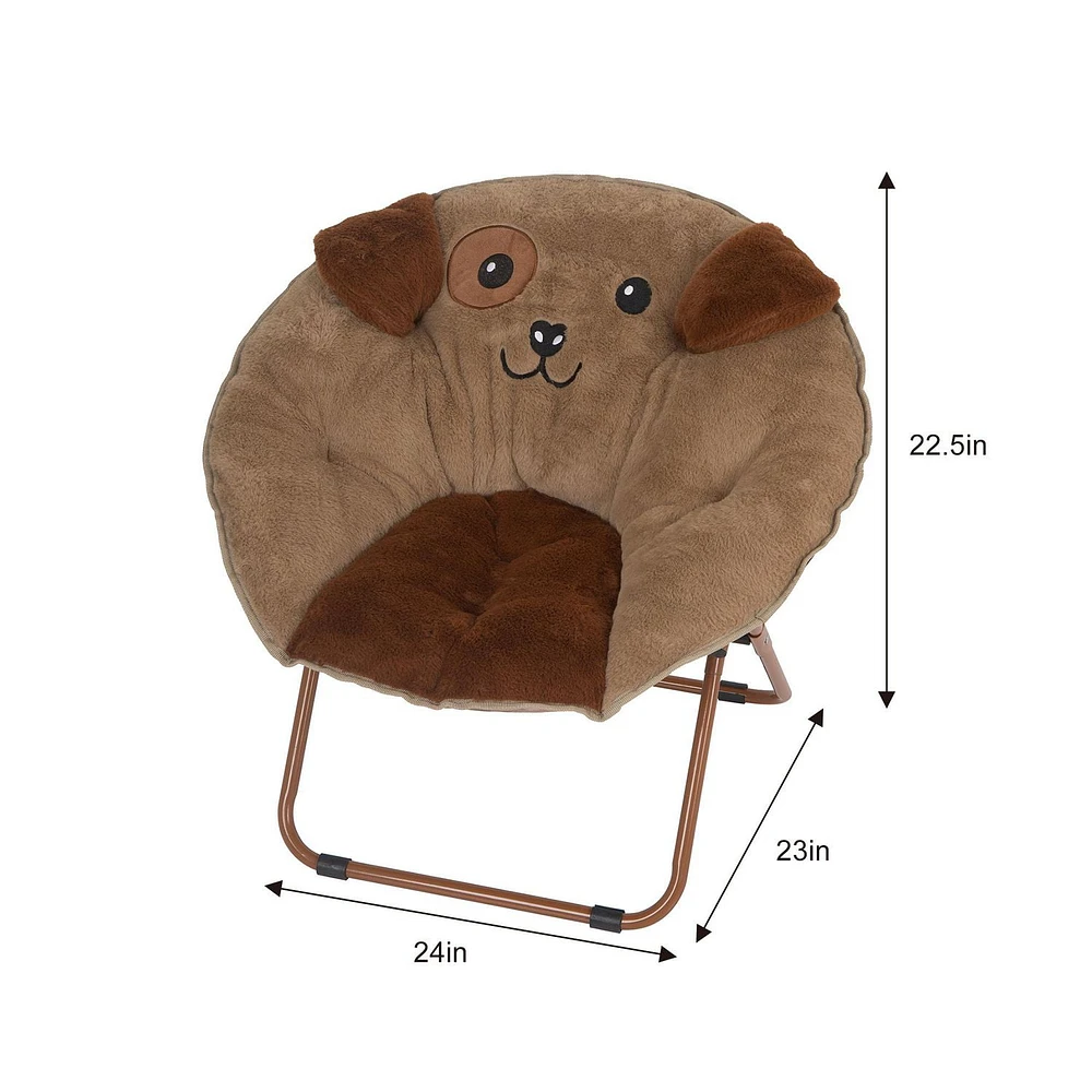 Dog-Embrodiery kids moon chair