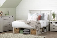 South Shore, Avilla collection, Storage Bed with Baskets