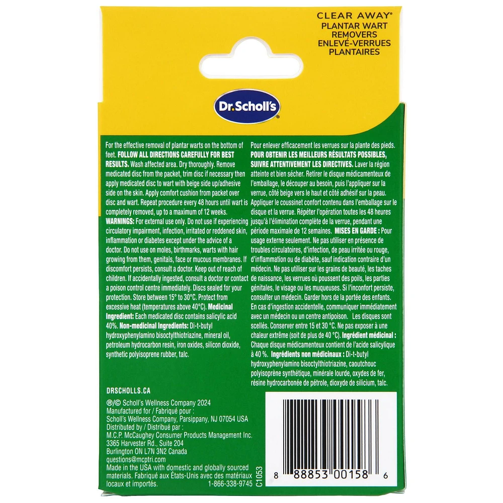 Dr. Scholl’s® Clear Away® Plantar Wart Remover, 24 count