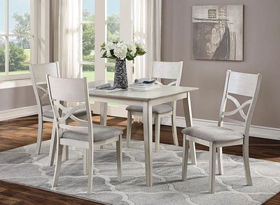 Topline Home Furnishings 5-piece White Dinette Set