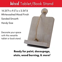 Plaid Book or Tablet Wood Stand, Wood book stand