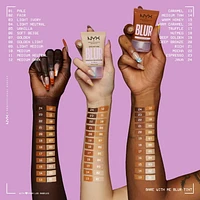 NYX PROFESSIONAL MAKEUP, Bare With Me, Fond de teint nuancé, Couvrance moyenne modulable, Hydratation 12hres, Fini mat léger - 03 LIGHT IVORY Fond de teint estompé